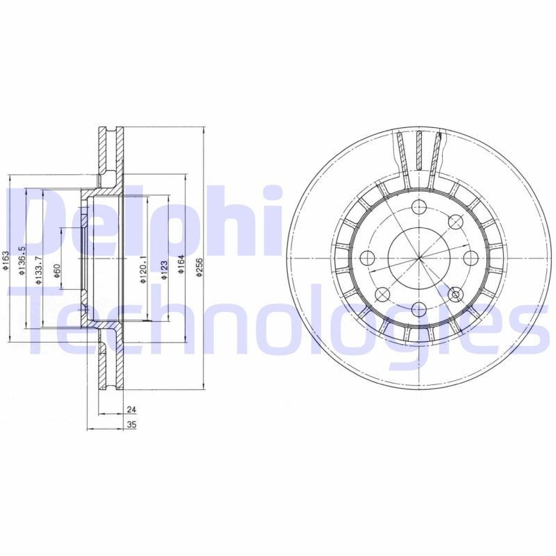Brake disc DELPHI BG2443 DELPHI BG2443 Daewoo LUBLIN 2005 Brake rotors price