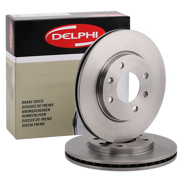DELPHI Bremseskive BG2444 DELPHI BG2444 originale Bremseskiver Peugeot 205 I hva koster