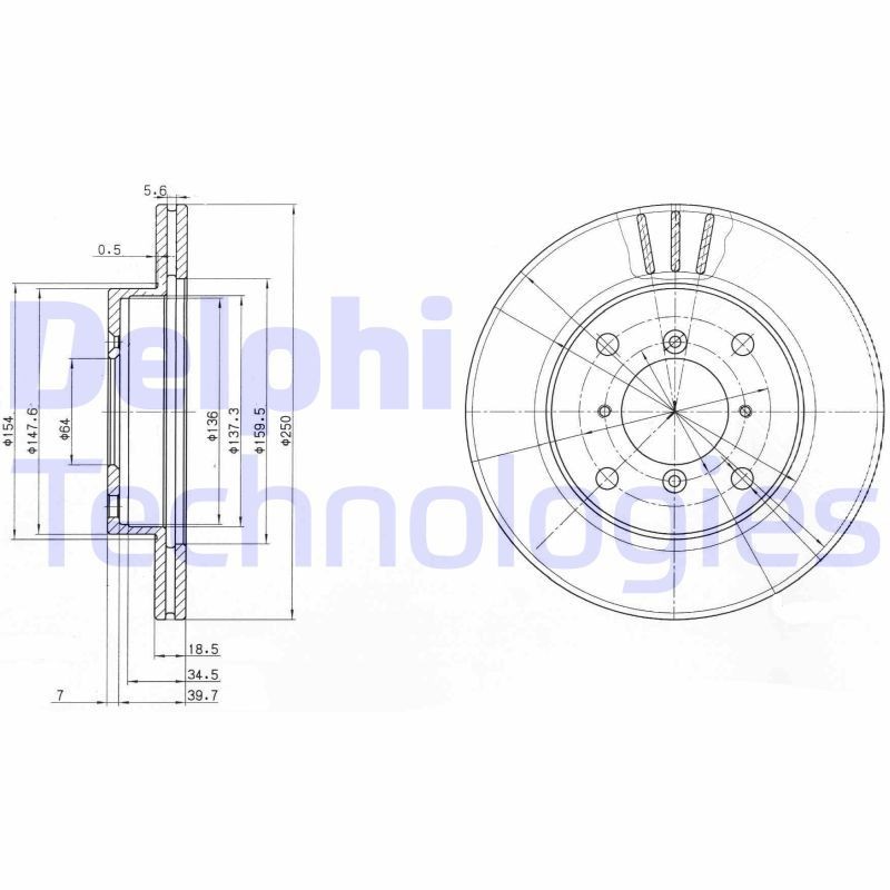 DELPHI Piduriketas BG2583 DELPHI BG2583 Pidurikettad Suzuki Swift SF413 odava hinnaga