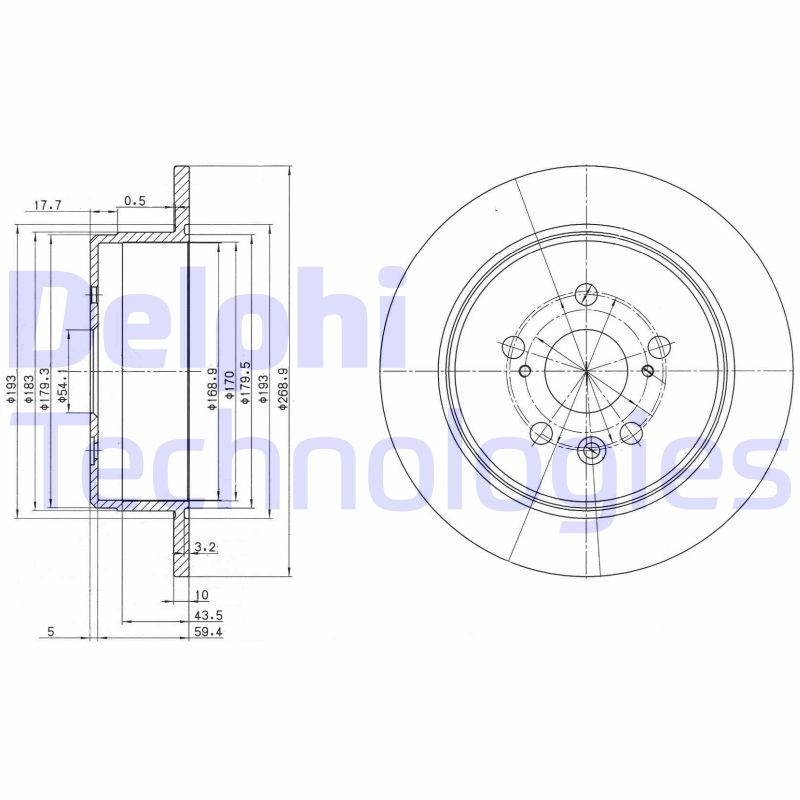 DELPHI Jarrulevy BG2594 DELPHI BG2594 Camry V10 sport-jarrulevyt hinta