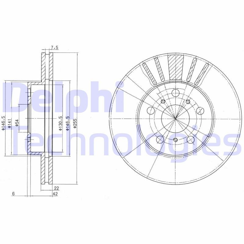 DELPHI Brzdový kotouč BG2596 DELPHI BG2596 originálne Športové brzdové kotúče Camry V10 cena