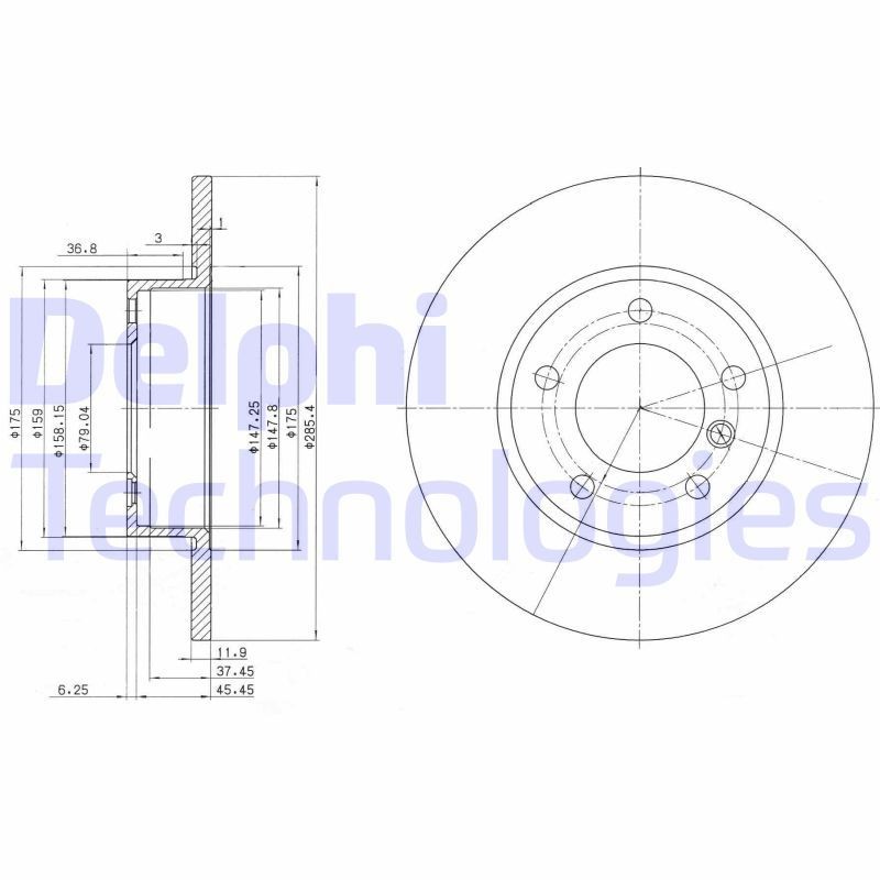 DELPHI Remschijf BG2622 BG2622 Sportremschijven BMW X2 DELPHI
