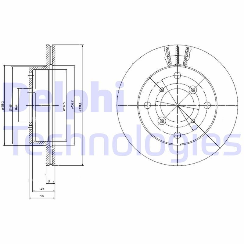 DELPHI Piduriketas BG2645 DELPHI BG2645 originaal Pidurikettad Suzuki Swift SF413 hind