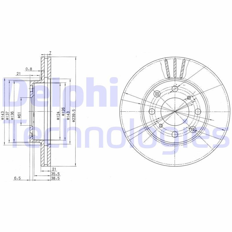DELPHI Bremseskive BG2673 DELPHI BG2673 Sportsbremseskiver City GM originale pris