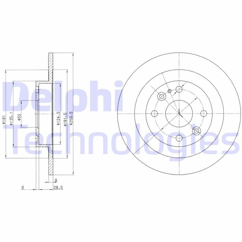 DELPHI Piduriketas BG2805 Sport pidurikettad Mazda BG BG2805 DELPHI