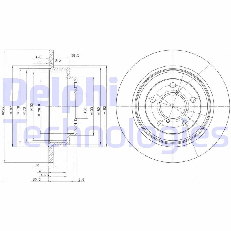 DELPHI Bremžu diski BG2826 DELPHI BG2826 Bremžu diski Subaru Legacy BG5 lēti