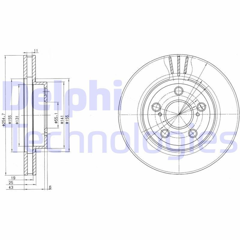 DELPHI Bremžu diski BG2880 DELPHI BG2880 Bremžu diski Toyota Carina E cena