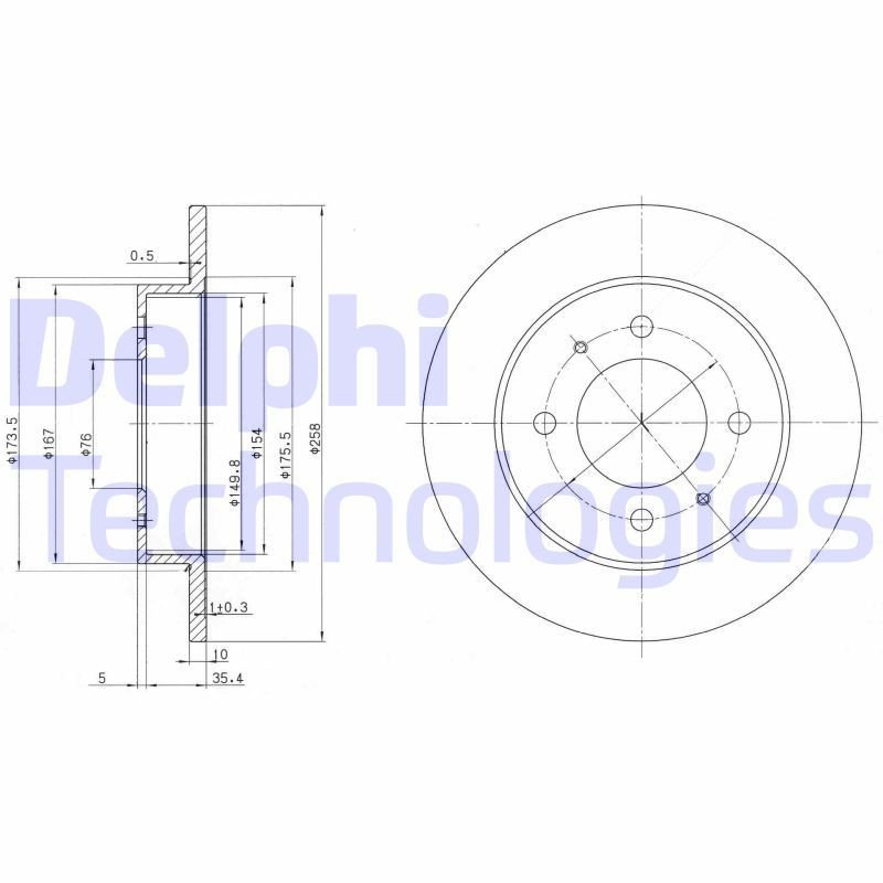 DELPHI Bromsskiva BG3070 DELPHI BG3070 bromsskiva Elantra III Sedan (XD) pris