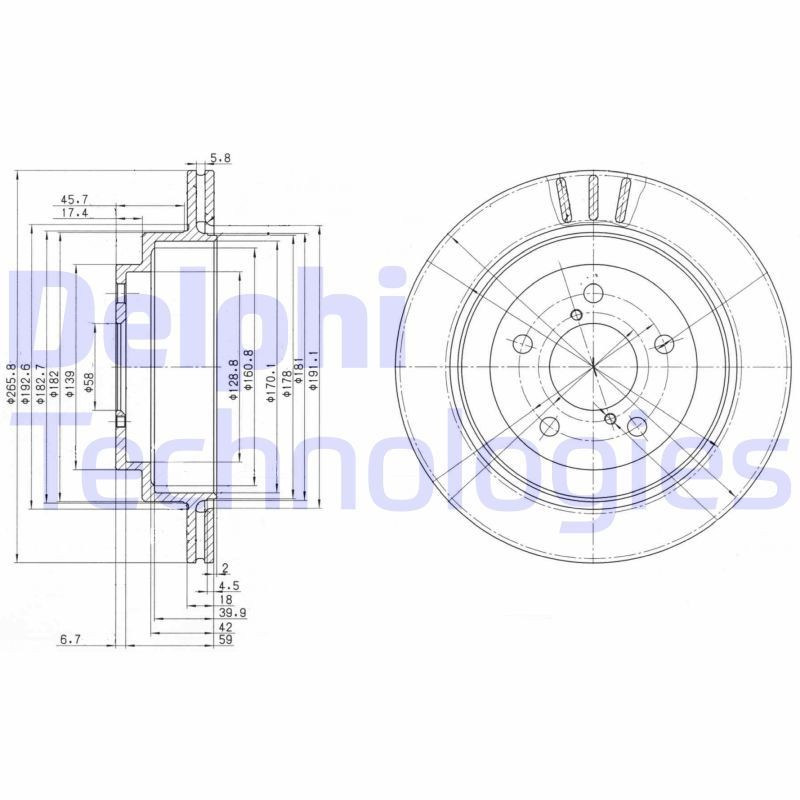 DELPHI Disque de frein BG3154 Subaru TRIBECA Disque de frein sport DELPHI BG3154