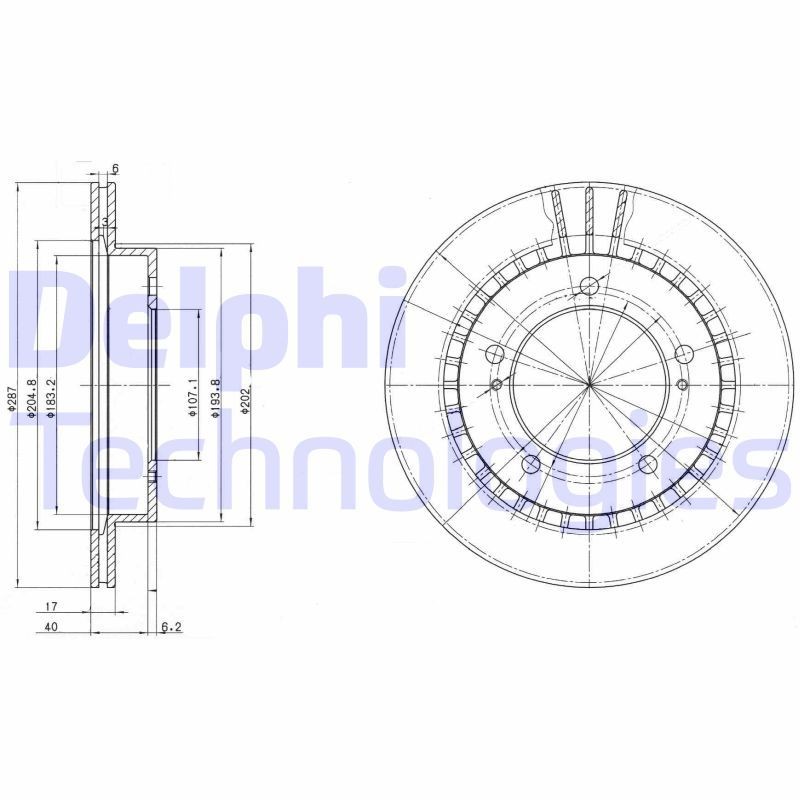 DELPHI Disco freno BG3158 DELPHI BG3158 Dischi freno sportivi Suzuki Grand Vitara FT prezzo
