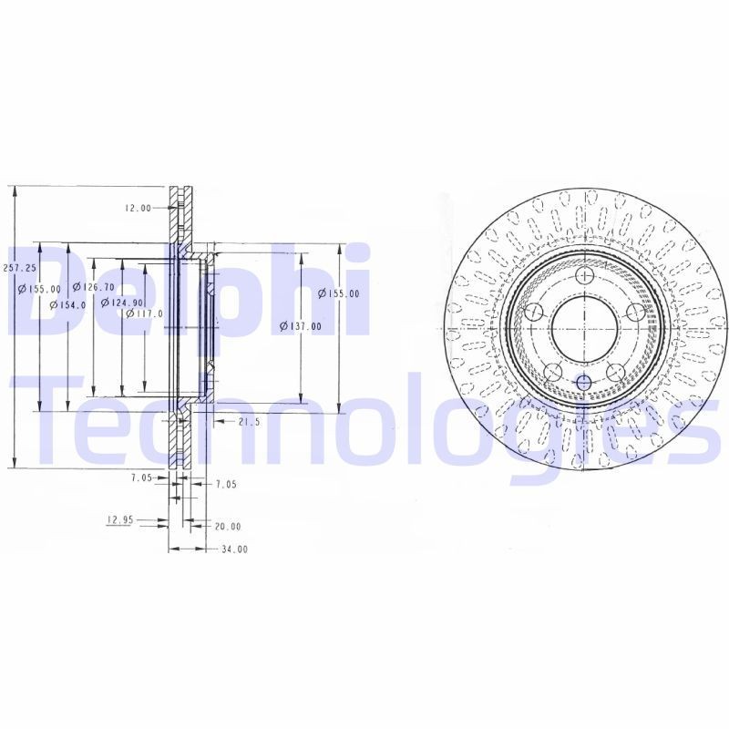 Disque de frein DELPHI BG3222 DELPHI BG3222: Disques de frein Fiat SCUDO 2002