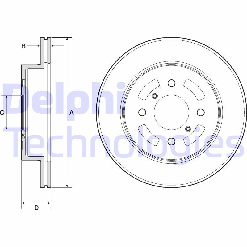DELPHI Bromsskiva BG3941 DELPHI BG3941 Bromsskiva SUZUKI Ignis III (MF) 1.2 Hybrid AllGrip (ATK412) 83 hk 2022
