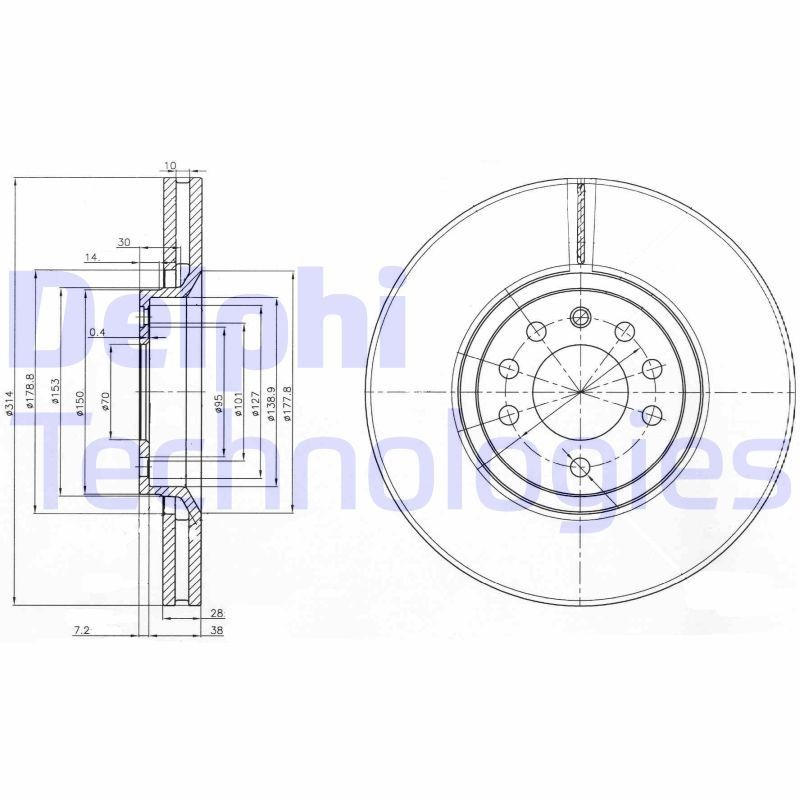 DELPHI Piduriketas BG3973 DELPHI BG3973 Piduriketas OPEL Admiral A 4.6 190 hj 1966
