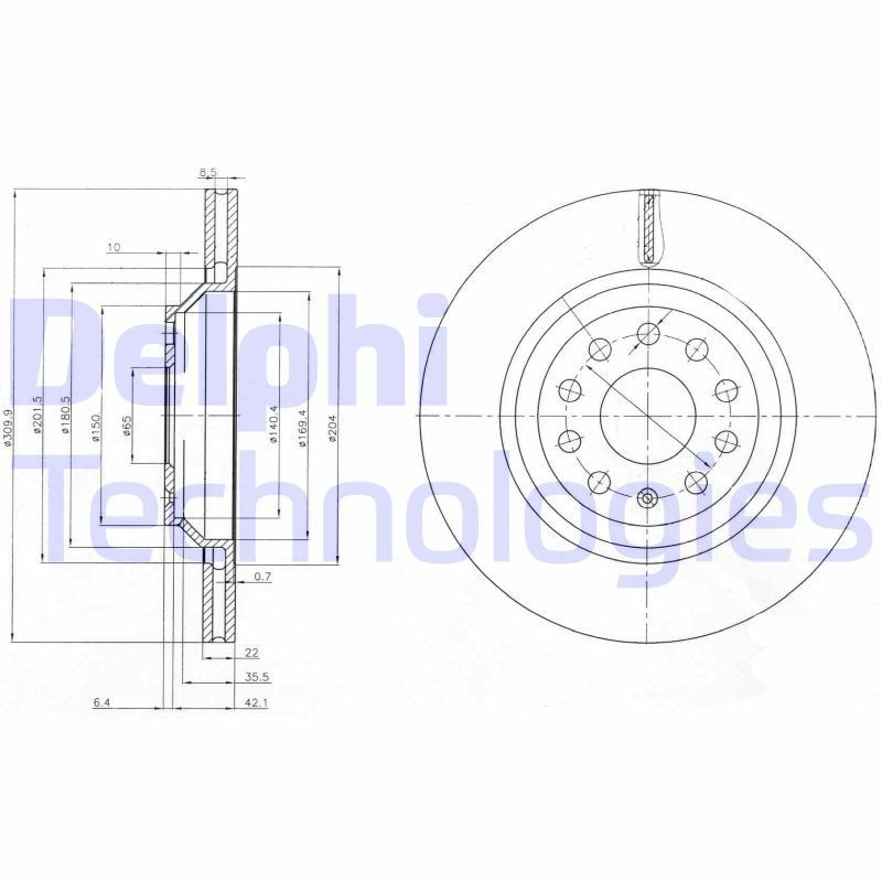 DELPHI Disco freno BG3975 DELPHI BG3975 Dischi freno sportivi CUPRA Terramar (KP1) originali prezzo