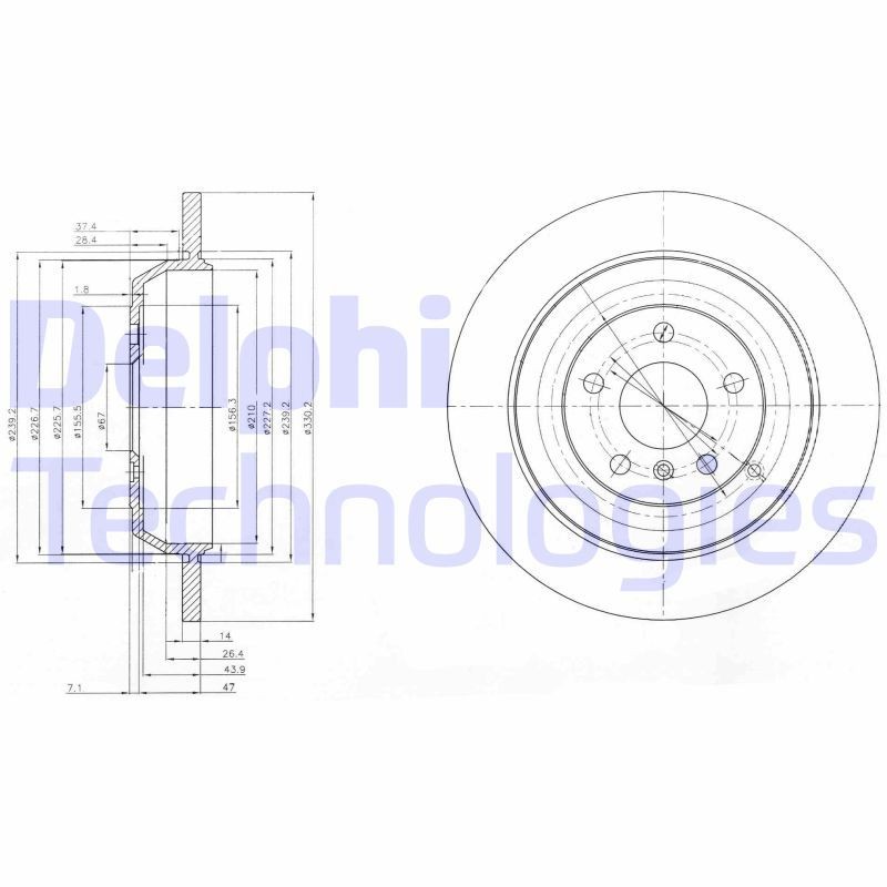 DELPHI Brake disc BG4031 DELPHI BG4031 Brake disc MERCEDES-BENZ ML-Class (W164) ML 63 AMG 4-matic 525 hp 2011