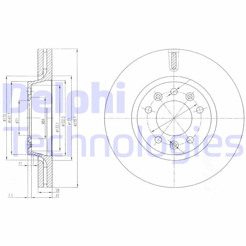 DELPHI Bremsscheibe BG4084 Sport-Bremsscheiben DELPHI PANDA BG4084 günstig