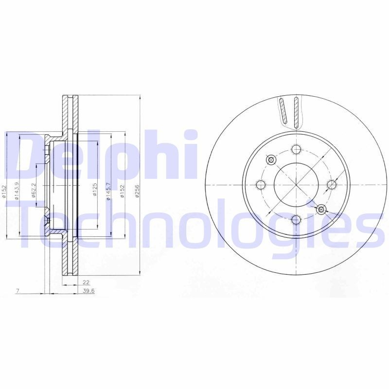 DELPHI Brzdový kotouč BG4096 DELPHI BG4096 originálne Športové brzdové kotúče Hyundai Accent 3 cena