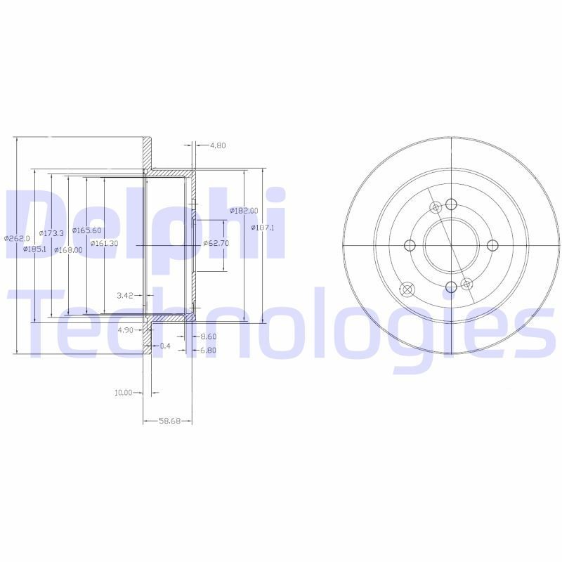DELPHI Jarrulevy BG4097 Hyundai RB Jarrulevy BG4097 DELPHI