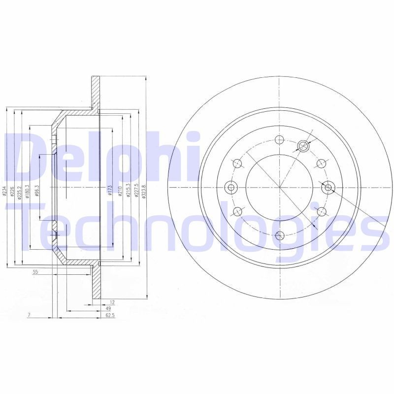 Bremseskive DELPHI BG4138 DELPHI BG4138 Bremseskiver KIA SEDONA 2008