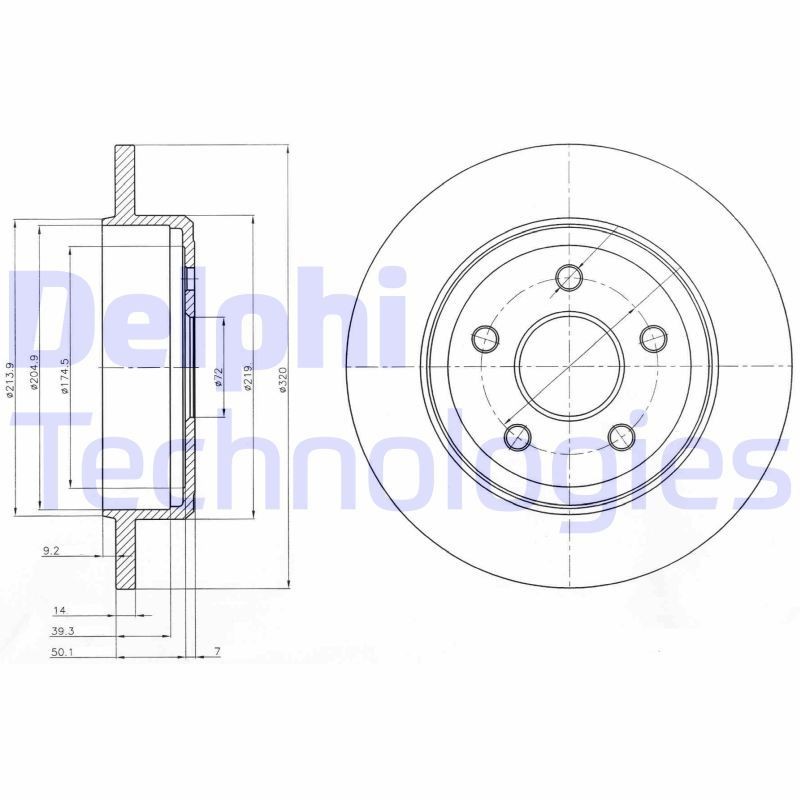 Bremseskive DELPHI BG4160 DELPHI BG4160 Bremseskiver JEEP GRAND CHEROKEE 2006