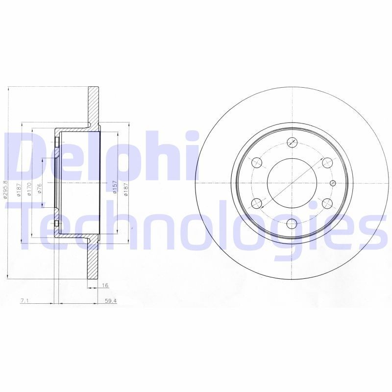 DELPHI Jarrulevy BG4165 BG4165 DELPHI Sport-jarrulevyt IVECO