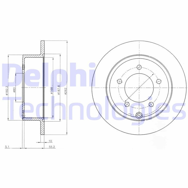 DELPHI Bremseskive BG4179 Sports bremseskiver DELPHI Dodge GRAND CARAVAN BG4179