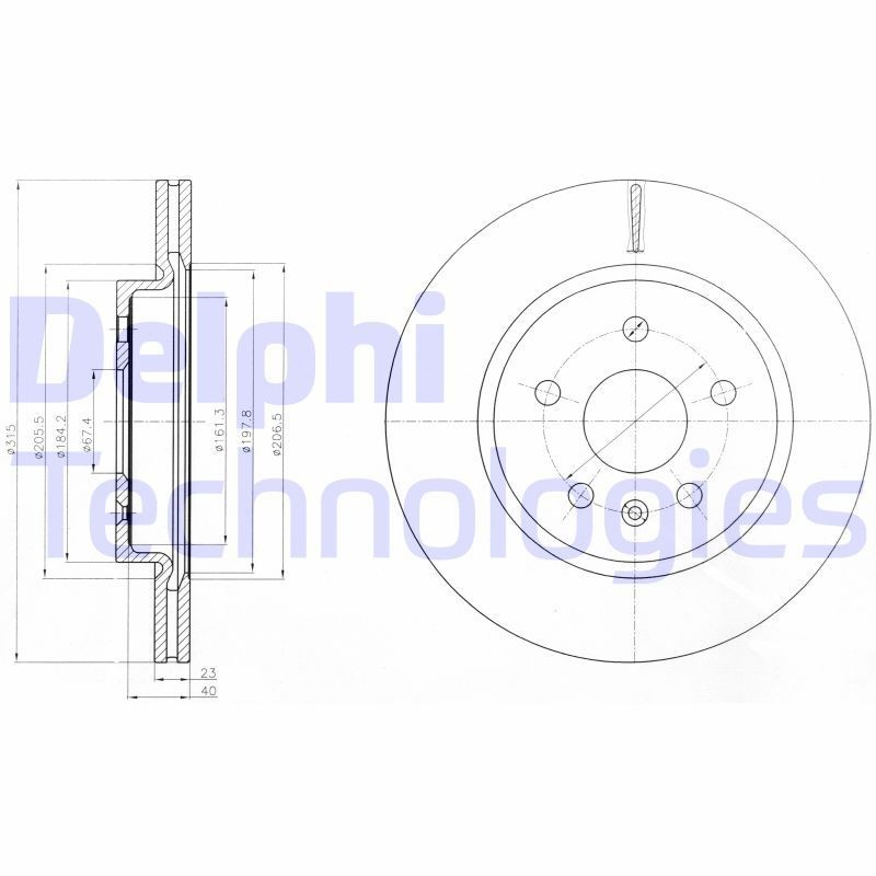 DELPHI Bremseskive BG4190 Sportsbremseskiver DELPHI Chevrolet TAHOE BG4190