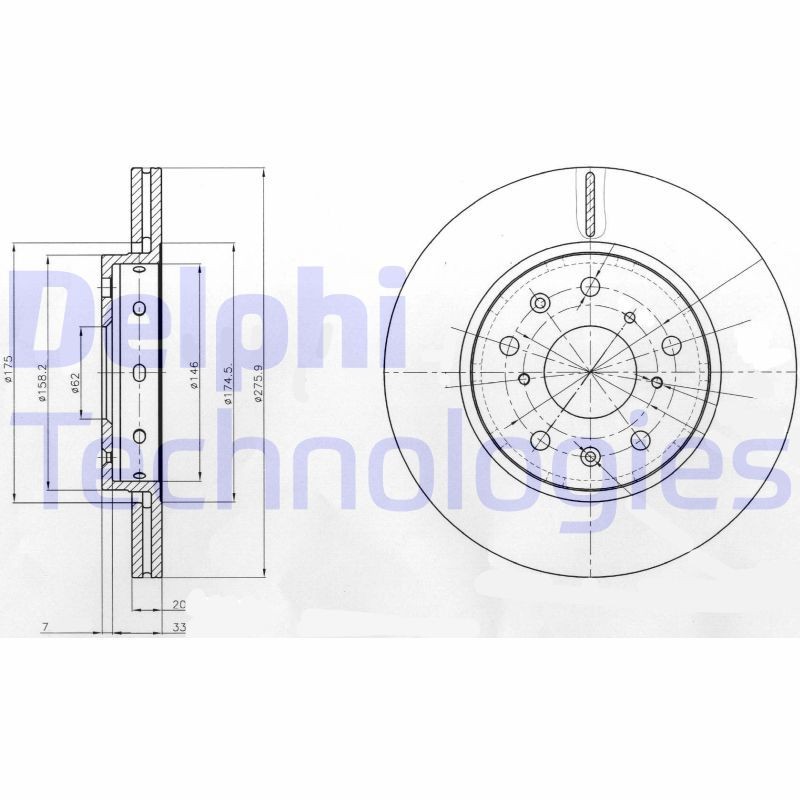 DELPHI Bremsscheibe BG4208 Sport-Bremsscheiben DELPHI LJ 80 BG4208 günstig