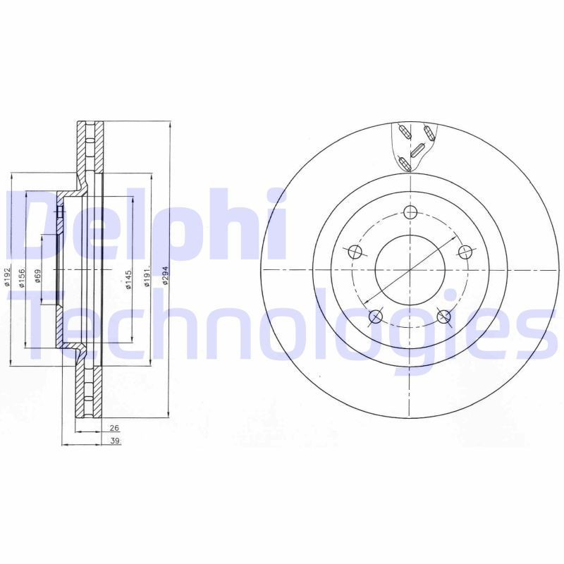 Brake disc DELPHI BG4246 DELPHI BG4246 Dodge CALIBER 2009 Brake rotors price
