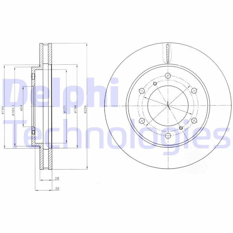 Jarrulevy DELPHI BG4257 DELPHI BG4257: Etujarrulevyt ja takajarrulevyt Mitsubishi PAJERO SPORT 2022