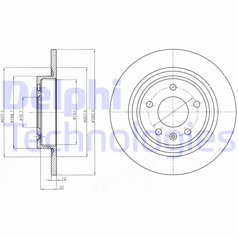 DELPHI Bromsskiva BG4279 BG4279 DELPHI bromsskivor sport Chevy NUBIRA
