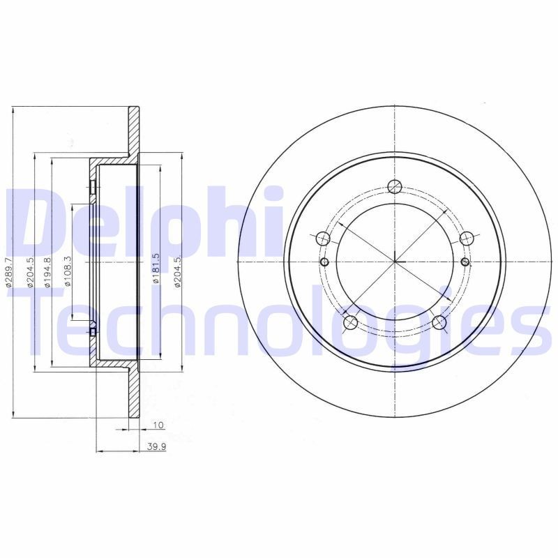 DELPHI Jarrulevy BG4289 BG4289 DELPHI Sport-jarrulevyt SUZUKI SX4