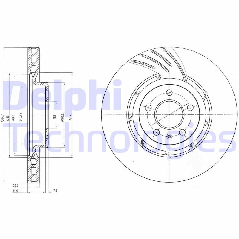 DELPHI Bremsscheibe BG9052 Sport-Bremsscheiben DELPHI Audi Q3 BG9052