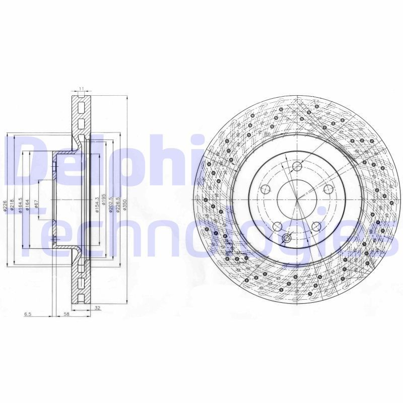 DELPHI Bremseskive BG9057 Skive DELPHI 100 BG9057 billig