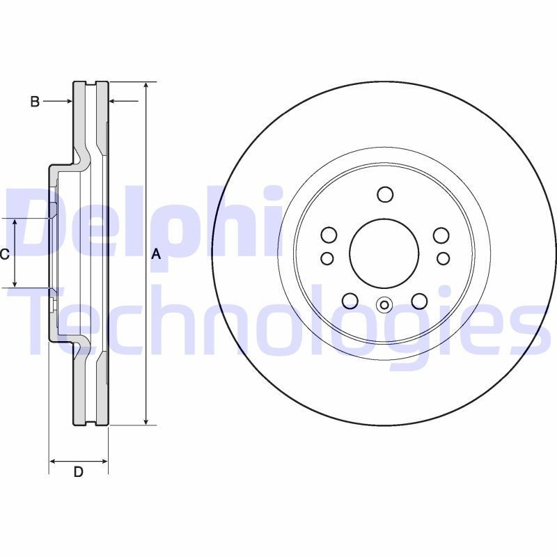 DELPHI Bremseskive BG9968 DELPHI BG9968 Mercedes W251 Sports bremseskiver pris