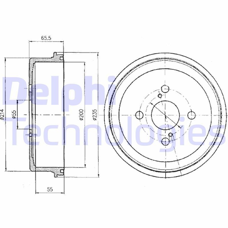 DELPHI Remtrommel BF278 DELPHI BF278 Remtrommel Toyota Corolla Compact E10 prijs