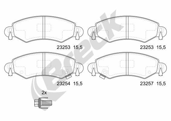 BRECK Bremžu kluči 23253 00 702 10 Bremžu uzliku kompl., disku bremzes BRECK GRAND VITARA 23253 00 702 10 lēti