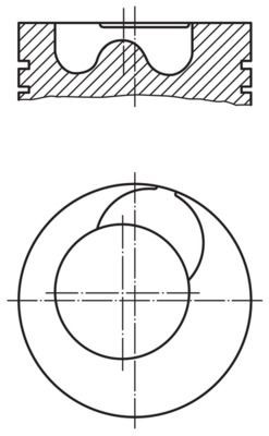 MAHLE Kolv 008 79 02 MAHLE 008 79 02 Kolv Fiorino II Pick-up (146) original