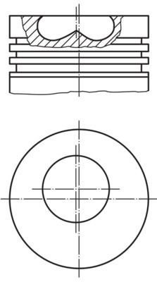 Piston MAHLE 015 06 00 MAHLE 015 06 00 Piston moteur FORD TRANSIT CONNECT 2004