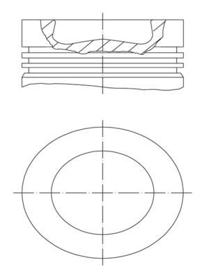MAHLE Pistone motore 038 56 00 038 56 00 costo Pistone VOLVO S60 MAHLE