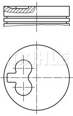 MAHLE Pistone motore 039 73 00 MAHLE 0397300 Pistone motore Peugeot 405 originali