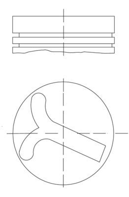 Piston MAHLE 640 57 02 MAHLE 640 57 02: Piston Nissan PATHFINDER 2001