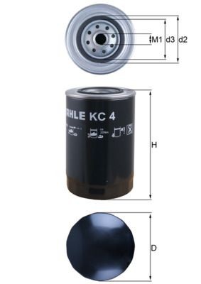 MAHLE Filtro carburante KC 4 KC 4 Filtro carburante MAHLE FIAT GRANDE PUNTO costo