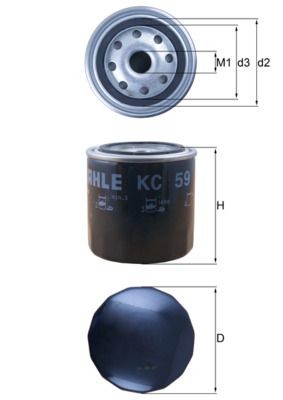 MAHLE Brandstoffilter KC 59 Brandstof-filter MAHLE MX-5 KC 59 goedkoop