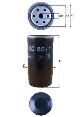 MAHLE Bränslefilter KC 85/1 MAHLE KC 85/1 Bränslefilter