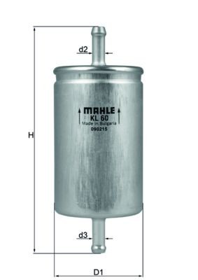 MAHLE Brandstoffilter KL 60 MAHLE KL60 Brandstoffilters C4 II Sedan prijs