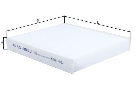 Filtre d'habitacle MAHLE LA 100 MAHLE LA 100: Filtre pollen Honda CR-V 1999