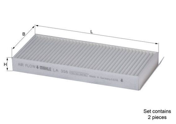MAHLE Pollen filter LA 356/S MAHLE LA 356/S genuine Clarus Saloon (K9A) air conditioner filter price