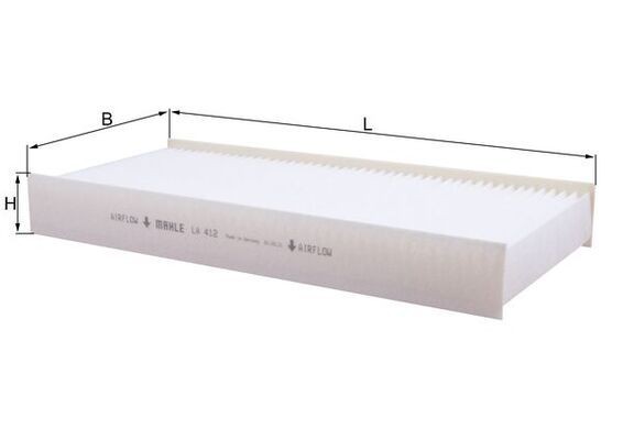 Interieurfilter MAHLE LA 412 MAHLE LA 412: Interieurluchtfilter Peugeot EXPERT 2007