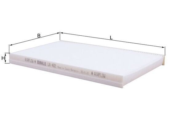 MAHLE Filtro, ar do habitáculo LA 422 LA 422 Filtro do habitáculo MAHLE AUDI A7